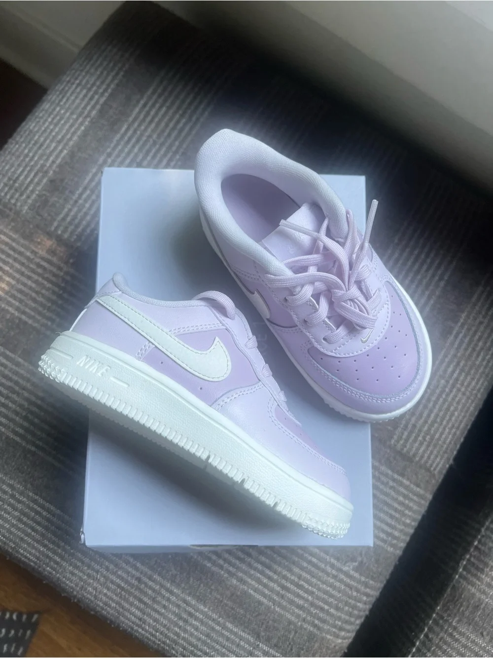 Nike Pastel Lilac and White Low-Top Sneakers